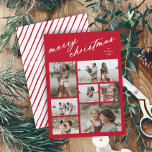 Elegant Merry Christmas Script Typography 7 Photo  Holiday Card<br><div class="desc">Elegant Merry Christmas Script Typography 7 Photo Holiday Card. Click the edit button to customise with your details.</div>