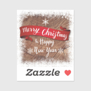 Elegant Merry Christmas Script White Snowflakes