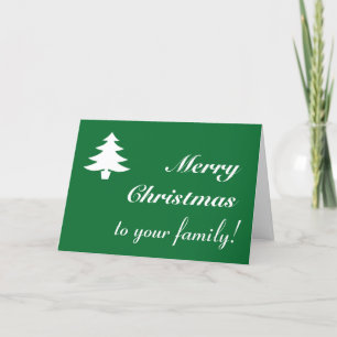 Elegant "Merry Christmas to your family!" Card