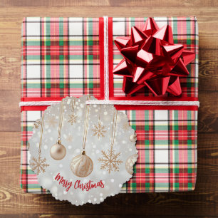Elegant “Merry Christmas”  Tree Decoration Card