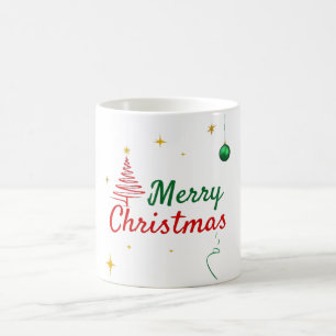 Elegant Merry Christmas Tree Holiday Design Coffee Mug