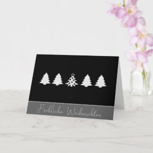Elegant Merry Christmas with Christmas trees Card