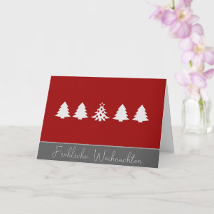 Elegant Merry Christmas with Christmas trees Card