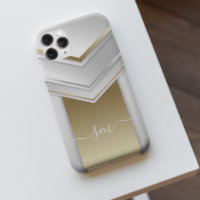 Elegant Metal 3D look Calligraphy Gold Monogram   