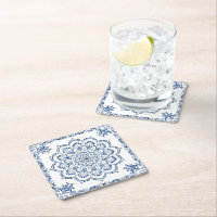 Elegant Metallic Blue Mandala