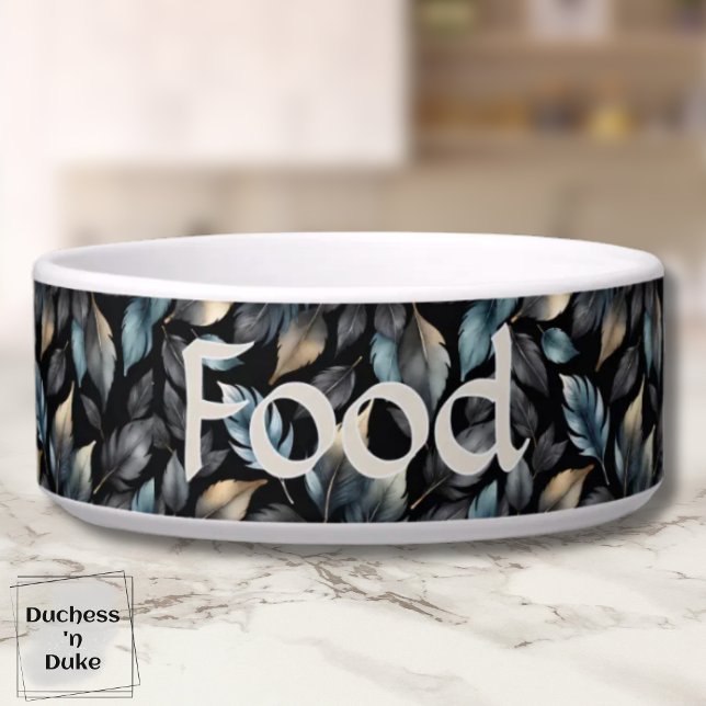 Elegant Metallic Botanical Leaves Personalised Bowl (Elegant Metallic Botanical Leaves Personalized Bowl)