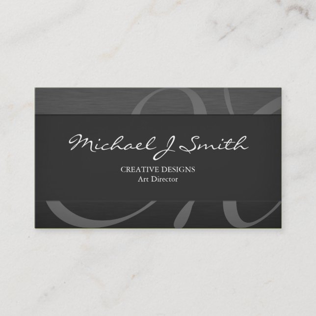 Elegant Metallic Business Card (Front)