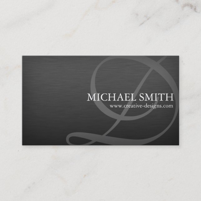 Elegant Metallic - D,B Business Card (Front)