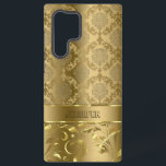 Elegant Metallic Gold Damasks & Lace  Samsung Galaxy Case<br><div class="desc">Elegant ornate girly,  vintage floral damasks and lace in metallic gold tones. Custom monogram. Request any colour you like by emailing me.</div>