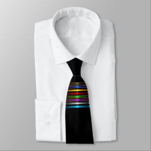 Elegant Metallic Gradient Stripes Design Tie