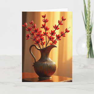 Elegant Metallic Pitcher Mothers Card