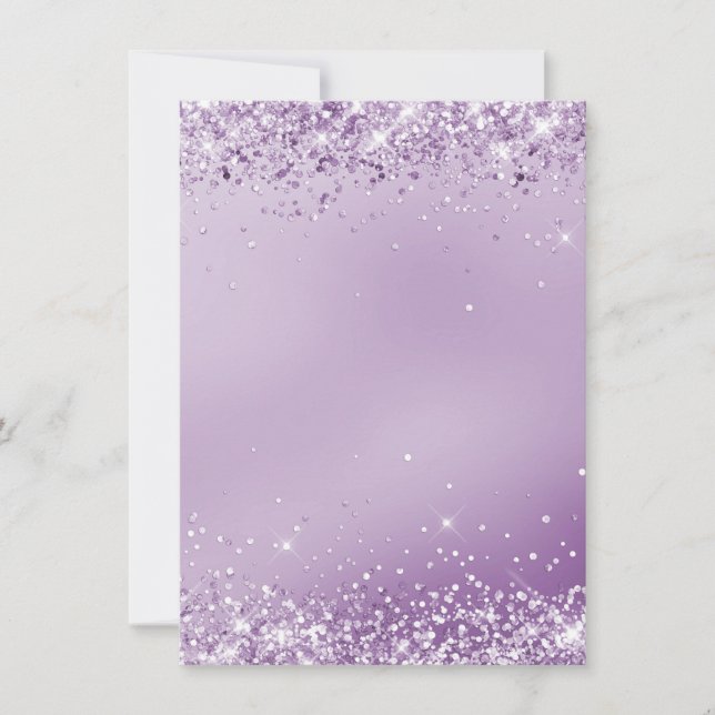 Elegant metallic purple blank note card 4.5"x6.2" (Front)