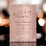 Elegant Metallic Rose Gold Glitter 16th Birthday  Invitation<br><div class="desc">Celebrate a milestone with the Elegant Metallic Rose Gold Glitter 16th Birthday Invitation. This stunning invitation features metallic rose gold glitter that adds a touch of elegance and sparkle to your celebration. Perfect for a chic and stylish 16th birthday party, it combines sophistication with a modern design, setting the tone...</div>