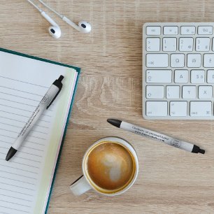 Elegant metallic silver black ink pen