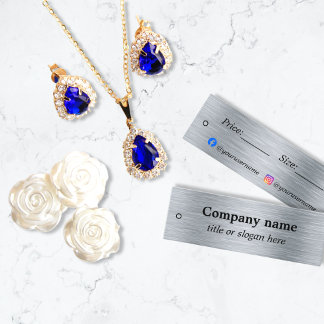 Elegant metallic silver Price Tag