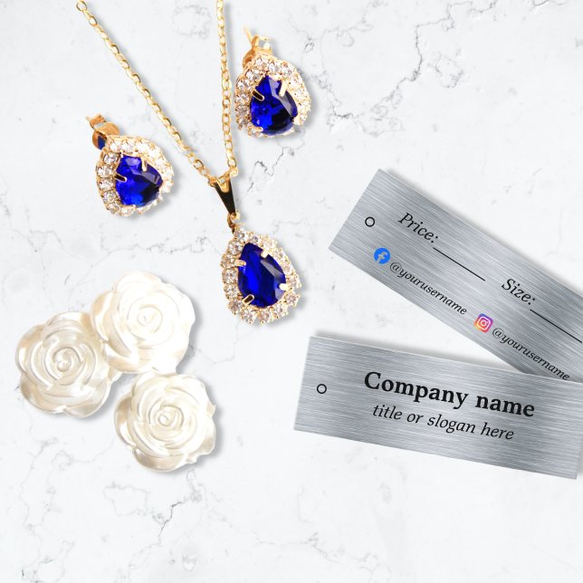 Elegant metallic silver Price Tag (Creator Uploaded)