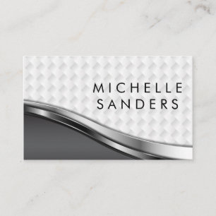 Elegant Metallic Weave Pattern Business Card