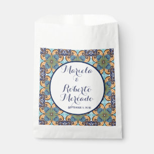 Elegant Mexican Floral Talavera Wedding  Favour Bag