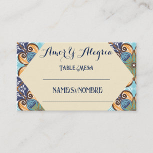 Elegant Mexican Wedding Place Card