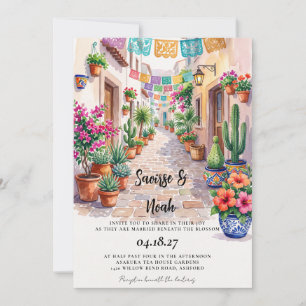 Elegant Mexico Destination Wedding Invitation