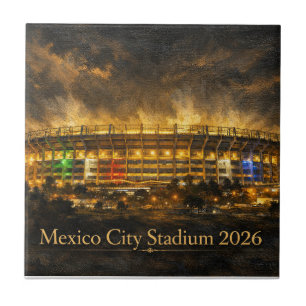 Elegant Mexico Stadium in Mexico City World Cup Ceramic Tile