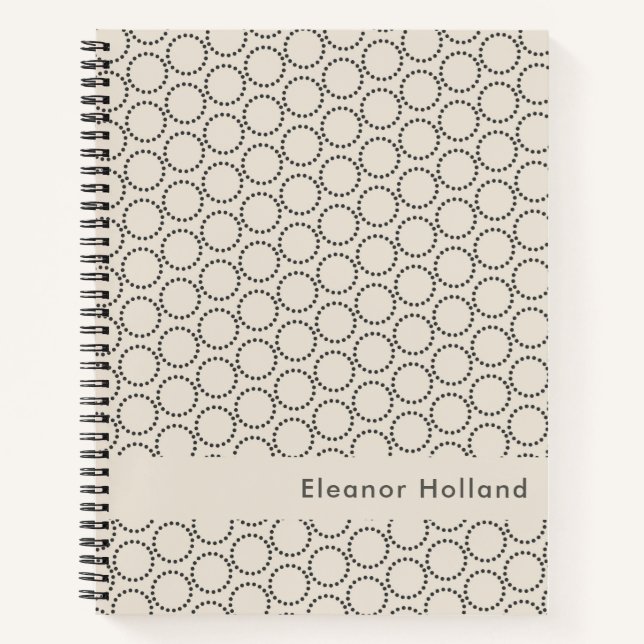 Elegant Mid-Century Modern Personalised Notebook (Front)