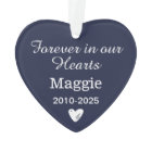 Elegant Midnight Blue Pet Memorial Photo Keepsake