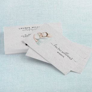 Elegant Midwife Doula Maternity Pregnancy Simple Business Card