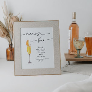 Elegant Mimosa Bar Party Sign