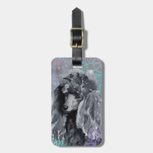 Elegant Miniature Poodle Luggage Tag
