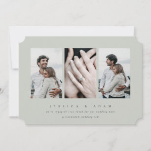 Elegant Minimal 3 Photo Engagement Announcement