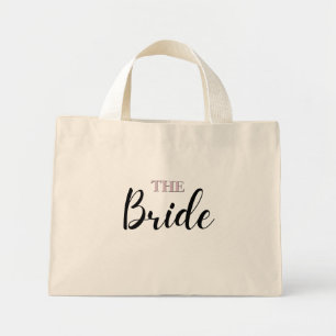 Elegant Minimal Art Mini Tote Bag for the Bride