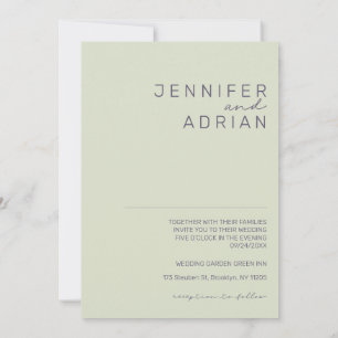 Elegant Minimal Beige Modern Simple Wedding  Invitation