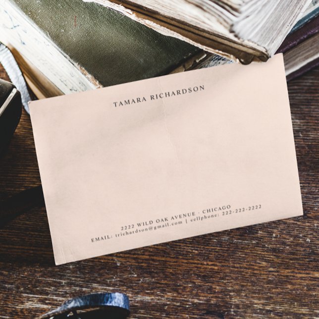 Elegant Minimal Beige Personalised Card (Creator Uploaded)