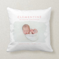 Elegant minimal  birth announcement photo
