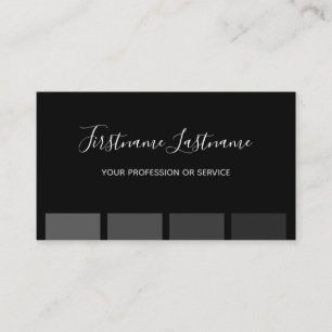 Elegant minimal black dark grey stripes monogram b business card