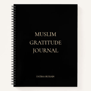 Elegant Minimal Black Muslim Gratitude Journal