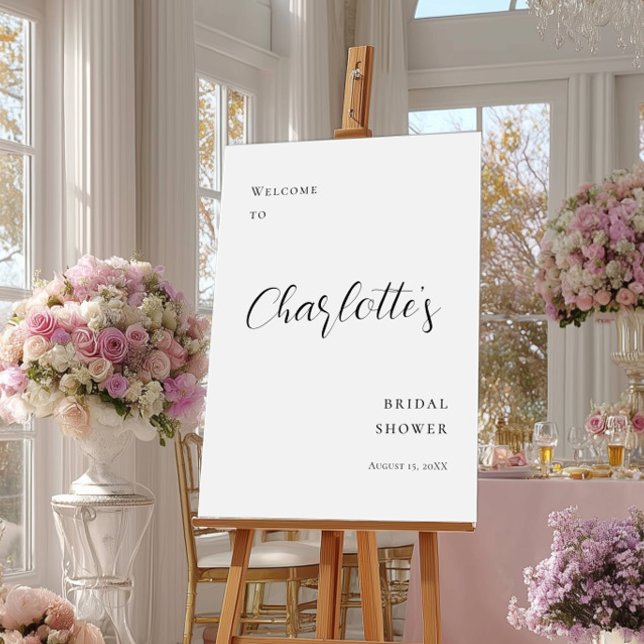 Elegant minimal Bridal Shower welcome Poster (Creator Uploaded)