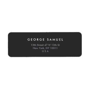 Elegant Minimal Business Branding Return Address Label