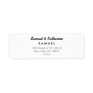 Elegant Minimal Business Branding Return Address Label