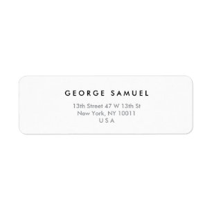 Elegant Minimal Business Branding Return Address Label
