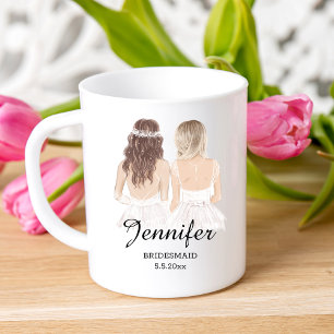 elegant minimal chic bridesmaid Personalised  Coffee Mug