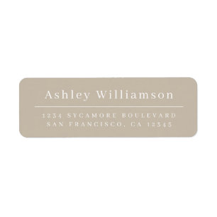 Elegant Minimal Chic Grey Return Address  Label