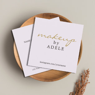 Elegant Minimal Chic Makeup Artist Beauty Square Business Card