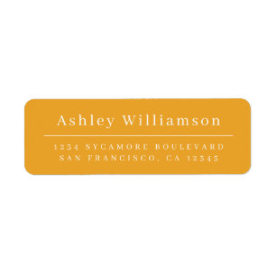 Elegant Minimal Chic Mellow Yellow Return Address Return Address Label