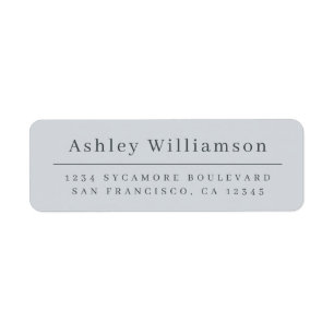 Elegant Minimal Chic Pastel Blue Return Address Label