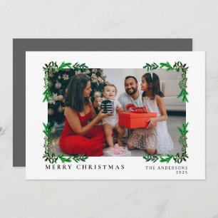 Elegant Minimal Christmas   Modern Family Portrait Holiday Card