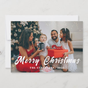 Elegant Minimal Christmas   Modern Family Portrait Holiday Card