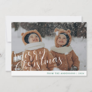 Elegant Minimal Christmas   Modern Family Portrait Holiday Card