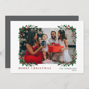 Elegant Minimal Christmas   Modern Family Portrait Holiday Card